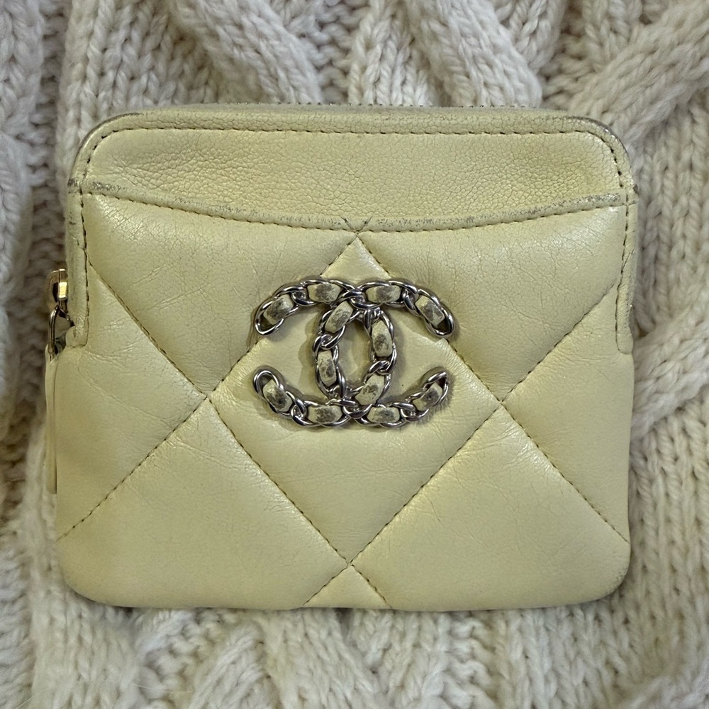 Chanel 19 Lambskin Zippered Coin Purse